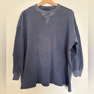 Aerie Oversized Distressed Crewneck